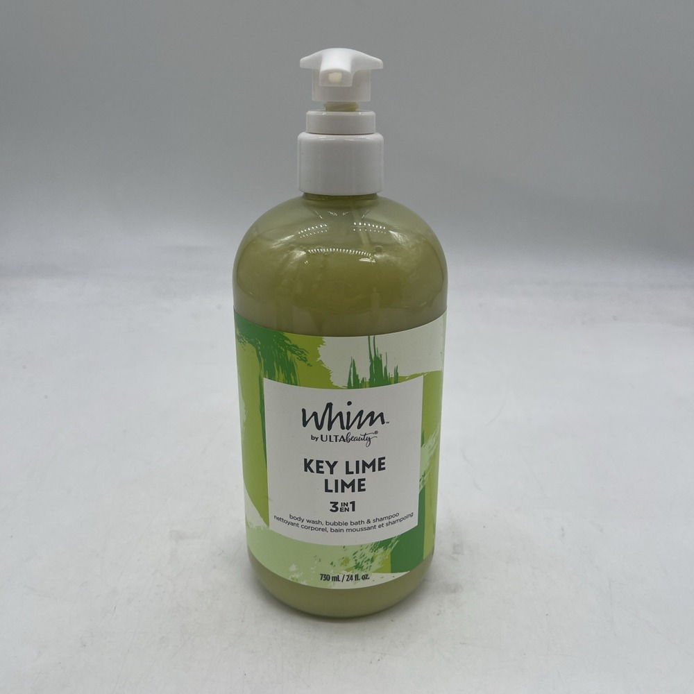 WHIM BY ULTA BEAUTY KEY LIME 3 IN 1 BODY WASH*BUBBLE BATH*& SHAMPOO 24 FL. OZ.
